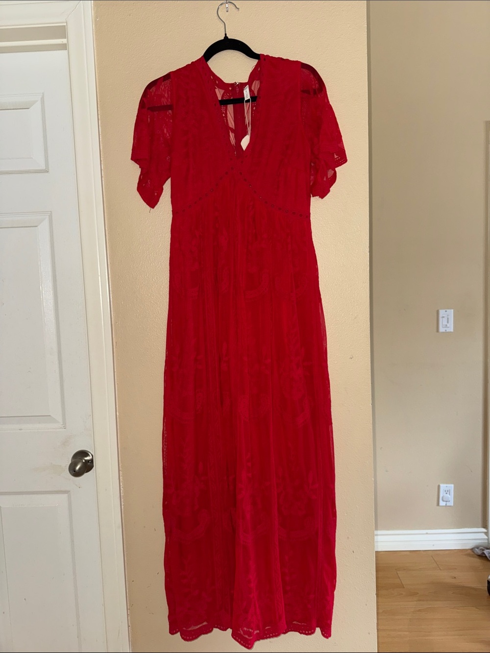Pinkblush Maternity Red V-Neck Maxi Dress